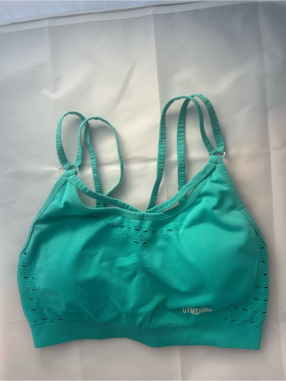 Gymshark Energy + Seamless Teal Double-Strap Sports Bra